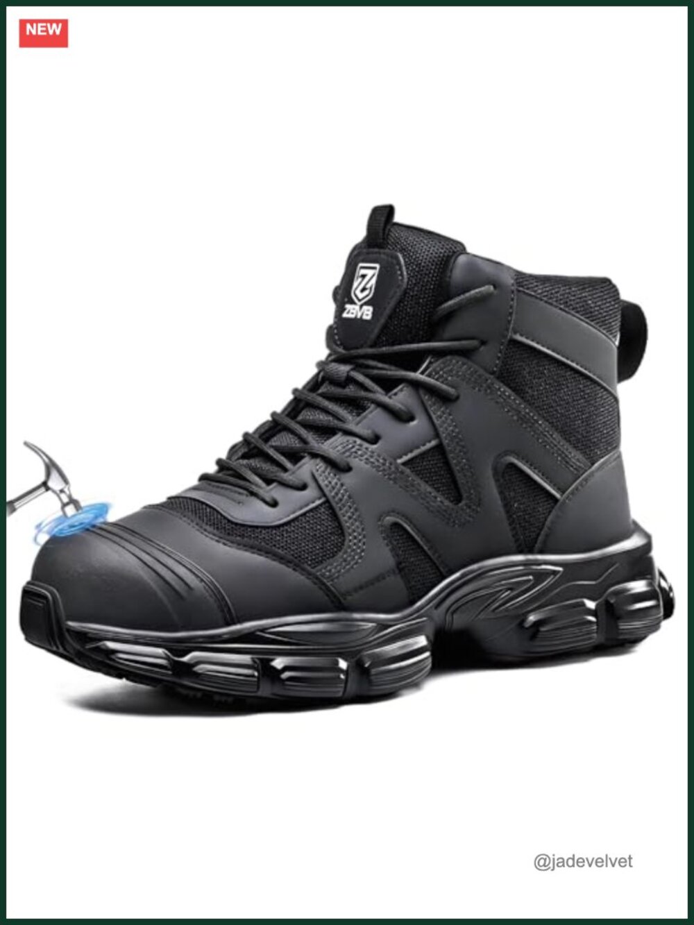 Steel Toe Work Boots Lightweight Safety Boots Anti-Slip Breathable